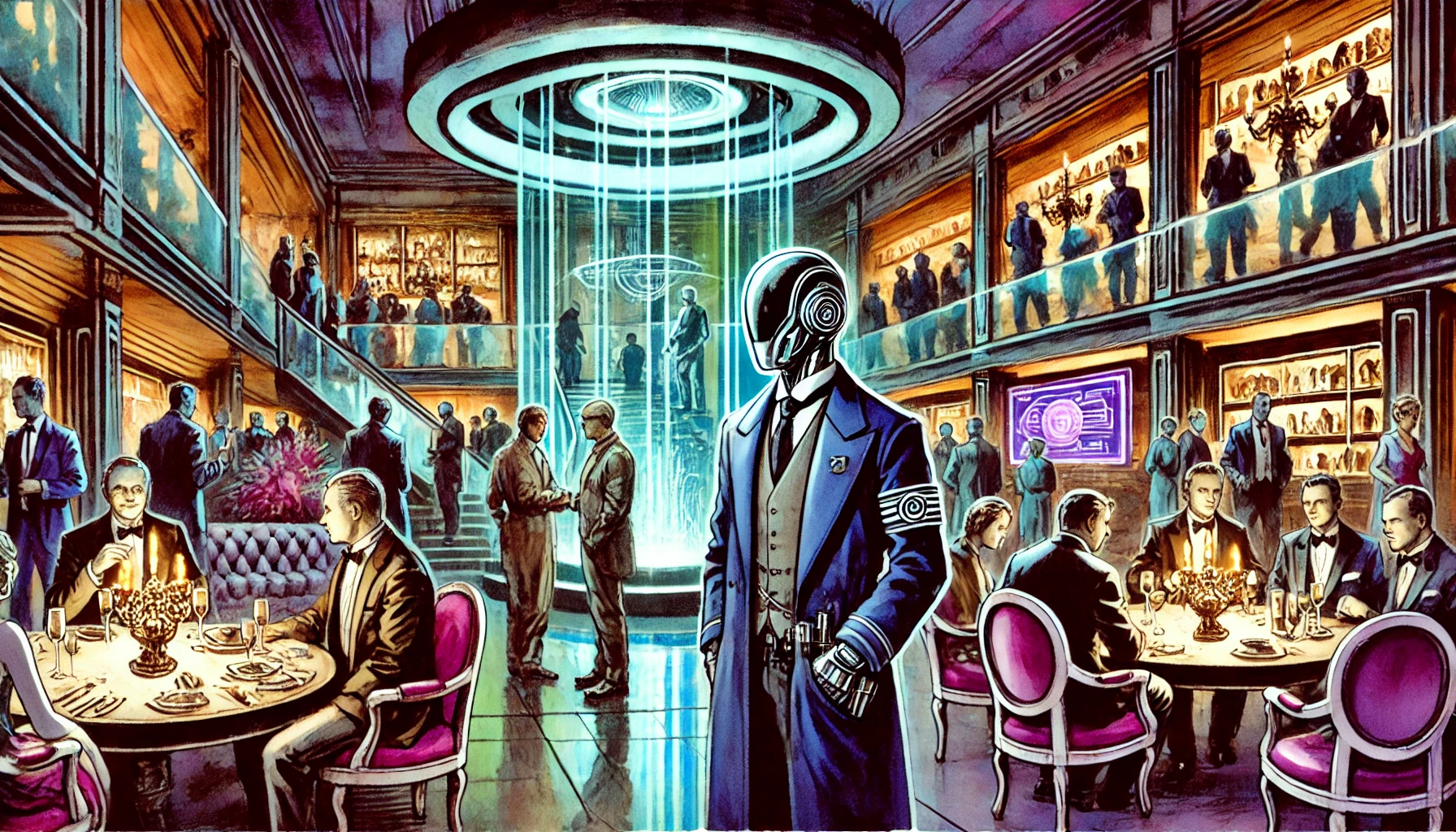 [a lavish party]